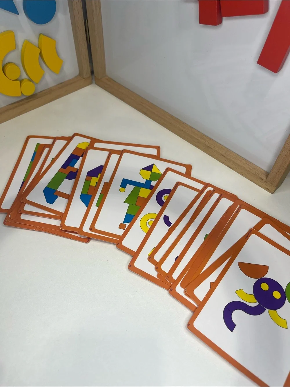 MindWare Imagination Magnets Wooden Pattern Blocks Set Imaginets